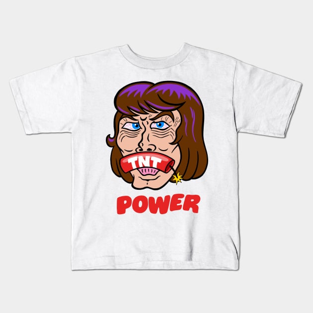 POWER Kids T-Shirt by andewhallart